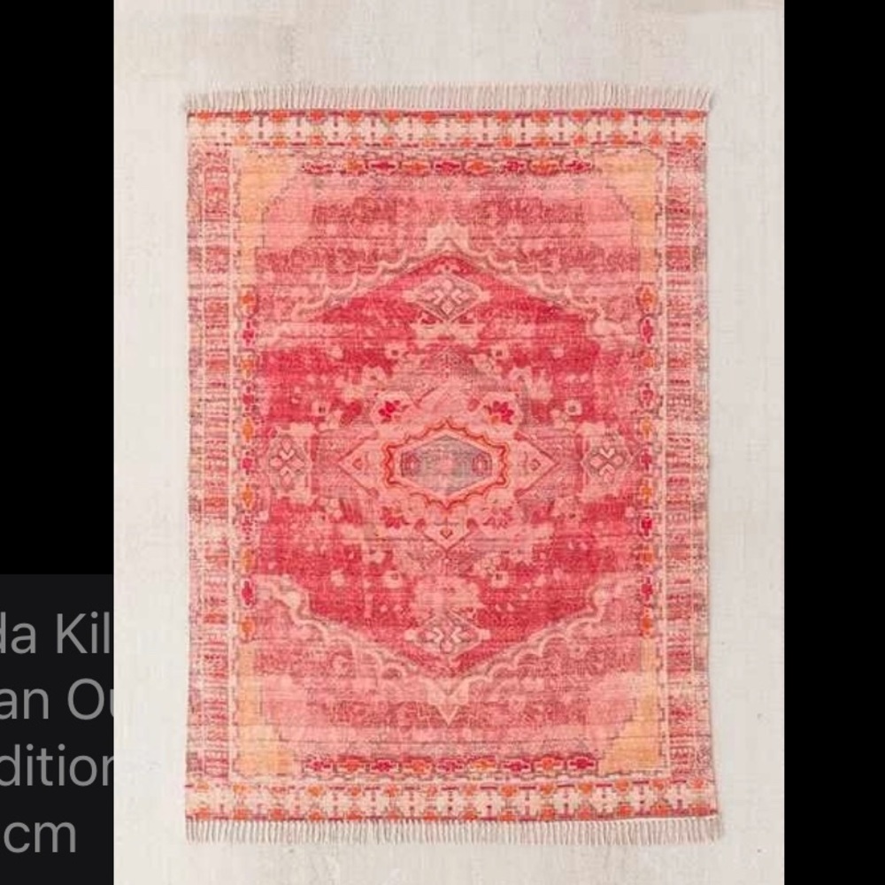 Zelda Kilim Pink Chenille 3x5 Rug
